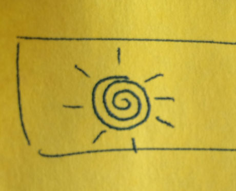 original logo doodle on post it note